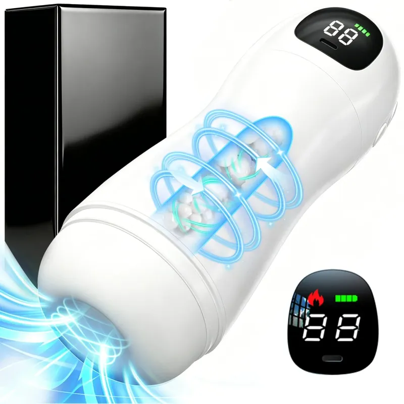 LED Automatic Male Masturbator Cup Blowjob Machine Real Vagina 9 Sucking Vibrating Modes Oral Masturbatio Sex Toys For Men