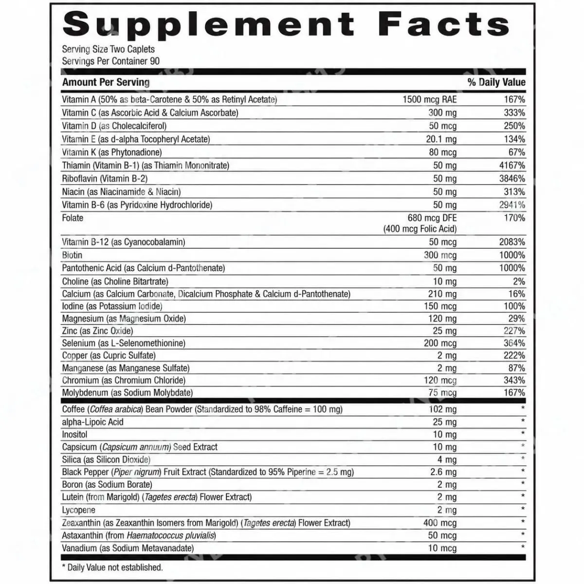 Mega Men Energy & Metabolism Multivitamin Caplets with Lutein Lycopene Zeaxanthin Antioxidants Vitamins Minerals 60 Caplets — image 3