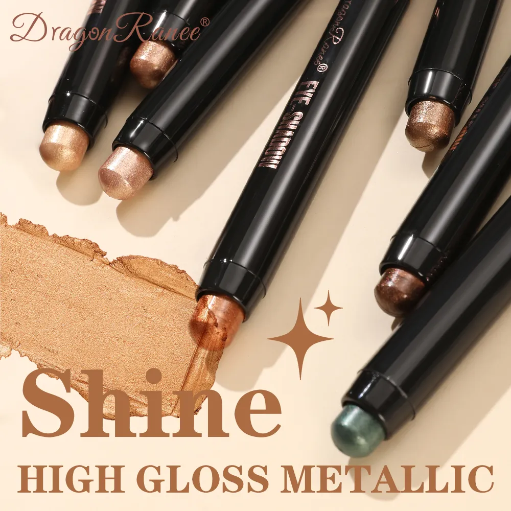 Double Head Pearlescent Eyeshadow Pencil Waterproof Glitter Metallic Blue Green Eye Shadow Makeup Pigment White Eyes Highlighter