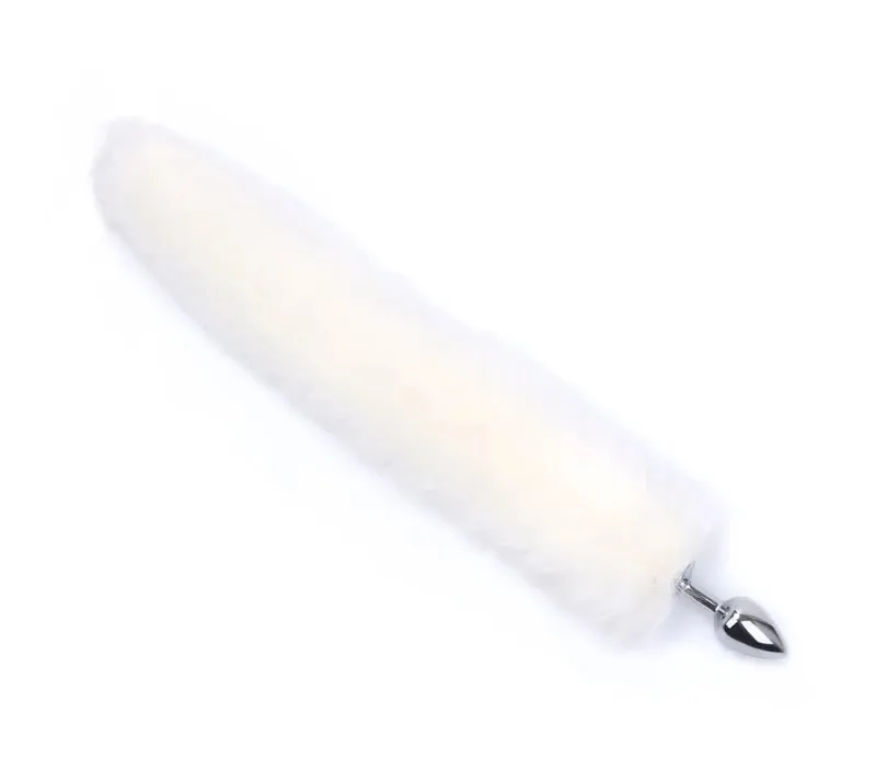 Plush Rabbit Tail Fox Tail Anal Plug Metal Butt Plug Prostate Massager BDSM Cosplay Erotic Sex Toy for Women Adults Sex Toy Gift