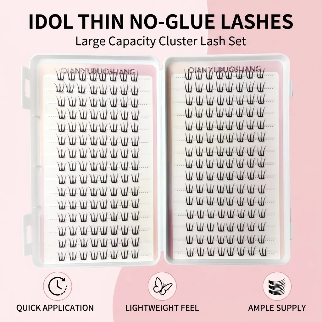 30rows Women's Idols False Eyelashes Natural Volume Daily Eye Makeup Women Beginner Large Capacity Lashes C Curl Synthetic Fiber — image 1