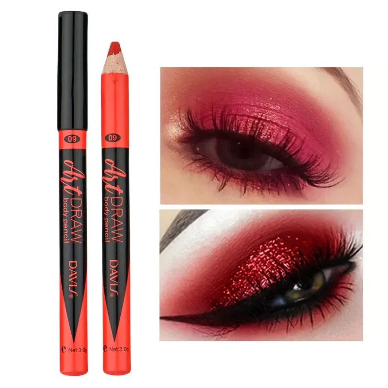 15 Color Eyeliner Lip Liner Pen Black Blue Multicolor Metallic Pearly Glitter Matte Finish Punk Smokey Style Eye Makeup Pen