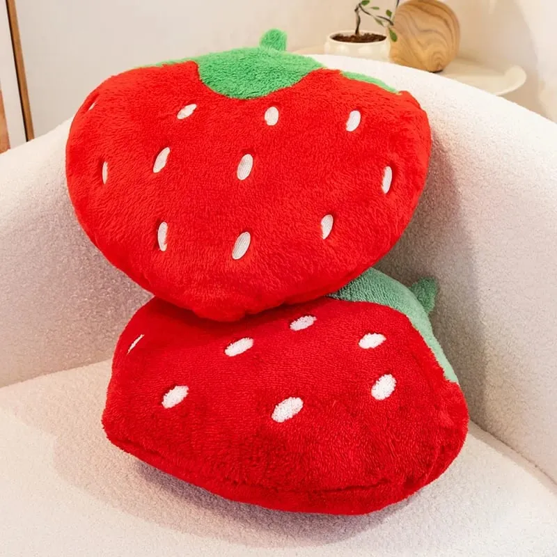 Strawberry Pillow Soft Stuffed Plush Toys Sweety Strawberry Sofa Hugging Pillow For Home Cushion Fruit Theme Birthday Gifts
