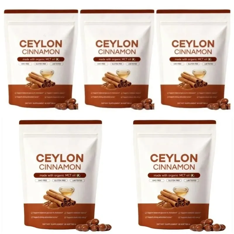 Ceylon Cinnamon Softgels with Organic MCT Oil Metabolic Balance & Antioxidant Support for Men and Women 30 Softgels
