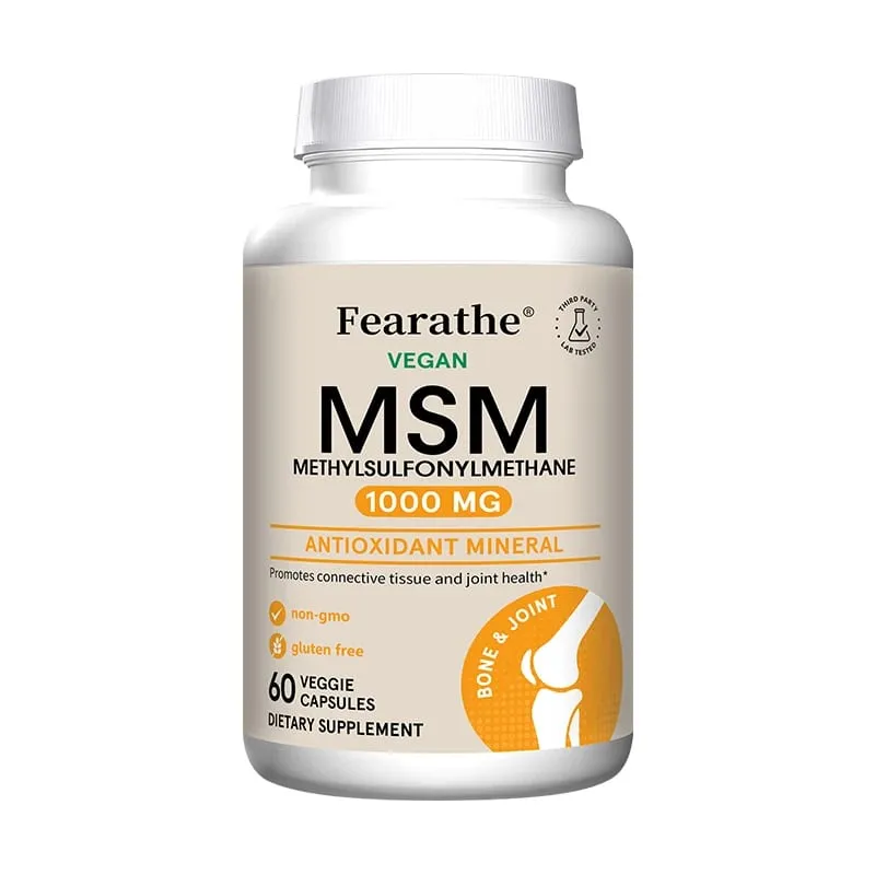 MSM 1000 Mg - 120 Veggie Capsules - Methylsulfonylmethane - Dietary Supplement Antioxidant Supports & Strengthens Joints — image 9