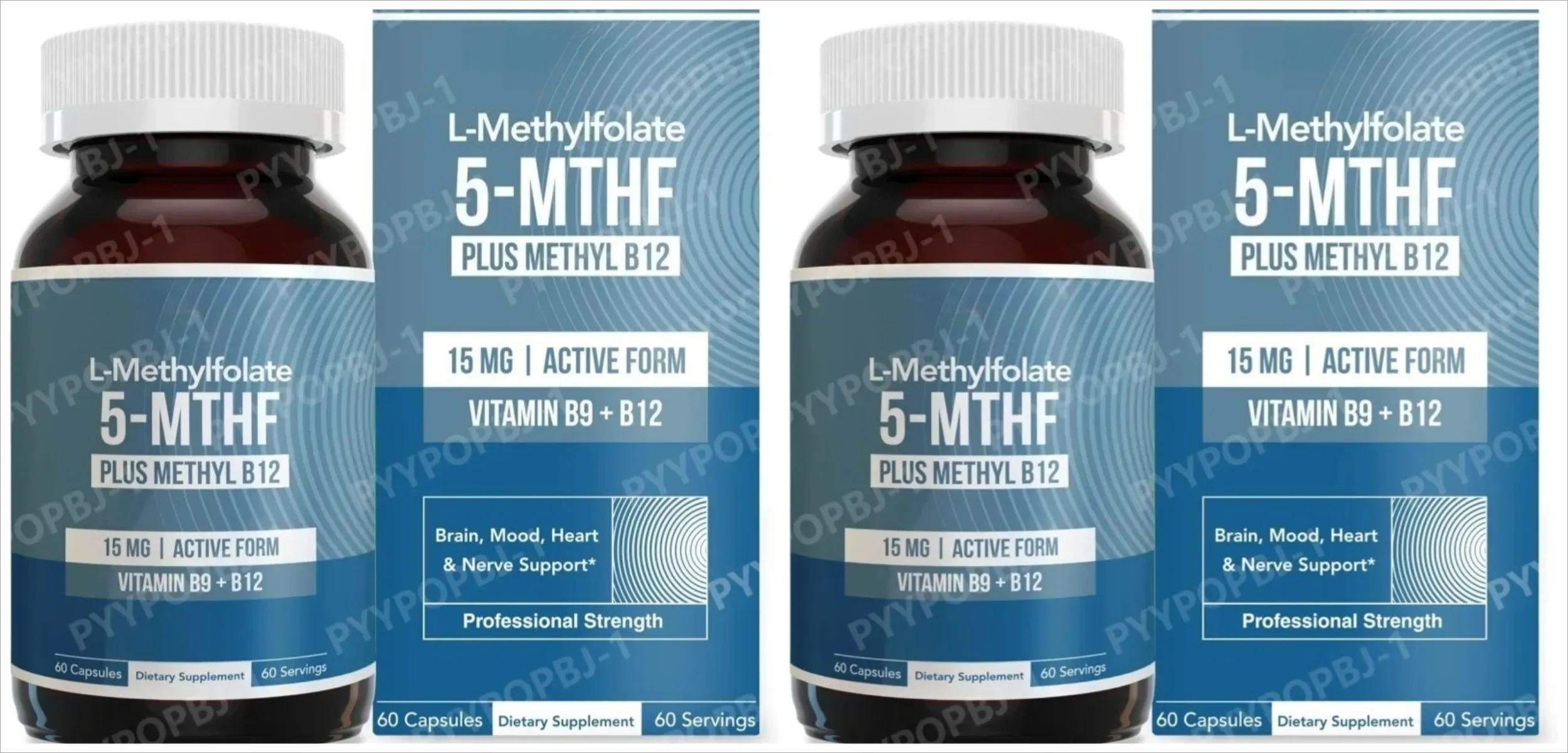 L Methylfolate 5 MTHF 15mg Plus Methyl B12 Vitamin B9 Active Form Nutritional Supplement 60 Capsules — image 7