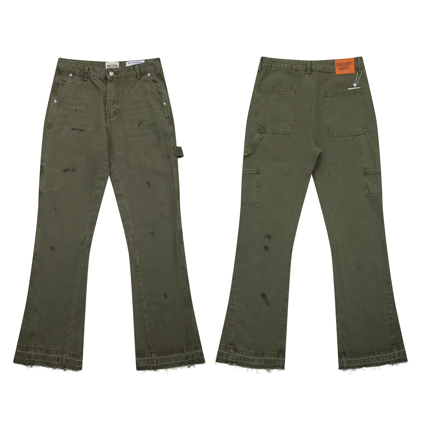 Gallery Dept splash ink splash paint wash splicing micro pull jeans overalls casual pants