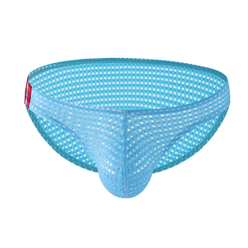 Mannen Slips Zomer Ademende Gaten Ondergoed U Bolle Dunne Lage Taille Heren Ondergoed Slips Slip Onderbroek Calzoncillos