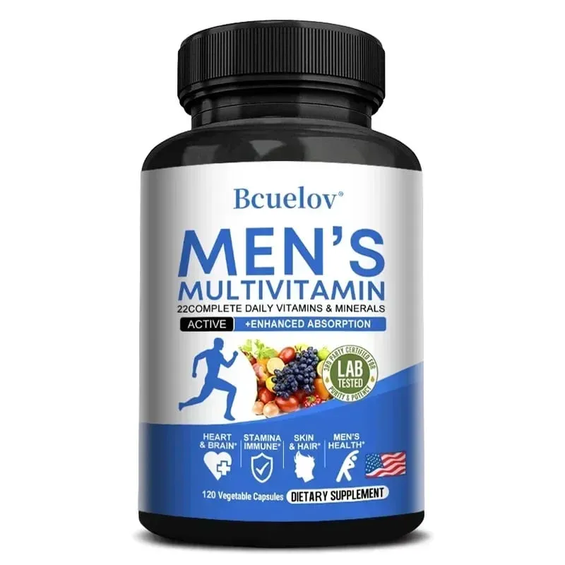 Tägliches Multivitamin für Männer – 22 Vitamine und Mineralien, veganes Nahrungsergänzungsmittel für Energie, Immunität, Verdauung, Haut und allgemeine Gesundheit