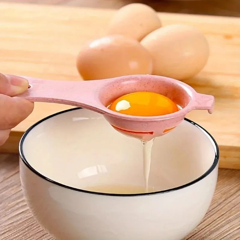 1pc Sustainable Wheat Straw Egg Separator - Easy Yolk & White Filter For Baking Kitchen Gadget — image 10