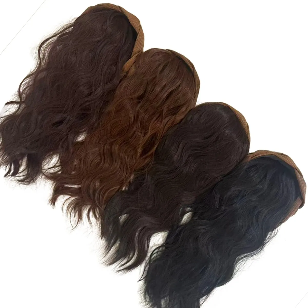 topper Synthetic hair band curly head replacement block wig women's heat-resistant hair band hair extension wig