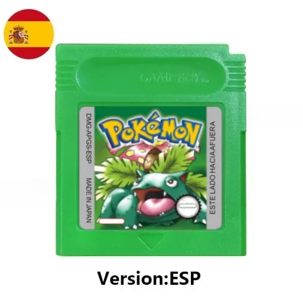 Many style Pokemon Red Blue Crystal Golden Green Silver Yellow GBC Game Card 16 Bit Video Game Cartridge Console Card GB/SP