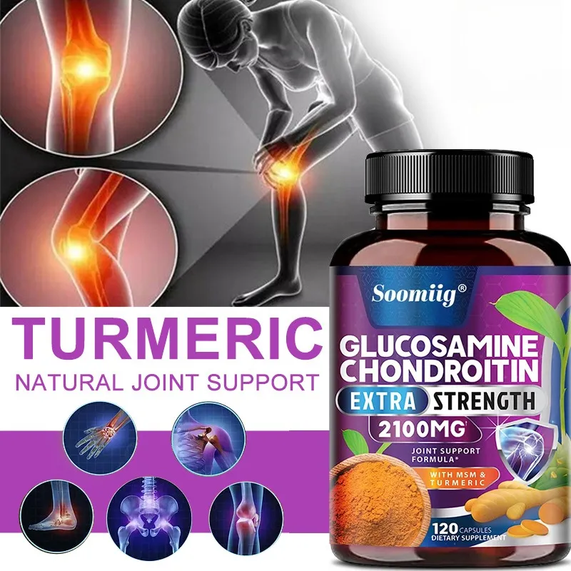 Glucosamine Chondroitin Turmeric MSM - Triple Strength Helps with Joint Mobility Joint Support Supplement Immune Health