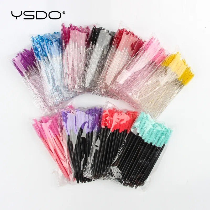 5/25/50pcs Crystal Eyelash Makeup Brushes Professional Eyebrow Extension Brush Eye Lashes Beauty Tool for Makeup Artists