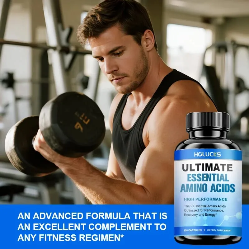 Advanced Body Building Amino Acid Capsules-Helps Increase Strength Endurance Protein Synthesis Build Muscle Mass Abs Energy — image 5