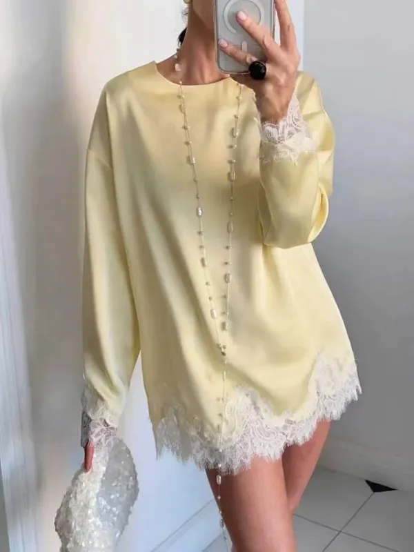 Elegant Women's Backless Yellow Satin Dresses Cross-back Design Long Slim Fit A-line Summer Dress 2026 New Vacation Travel Gowns — image 9
