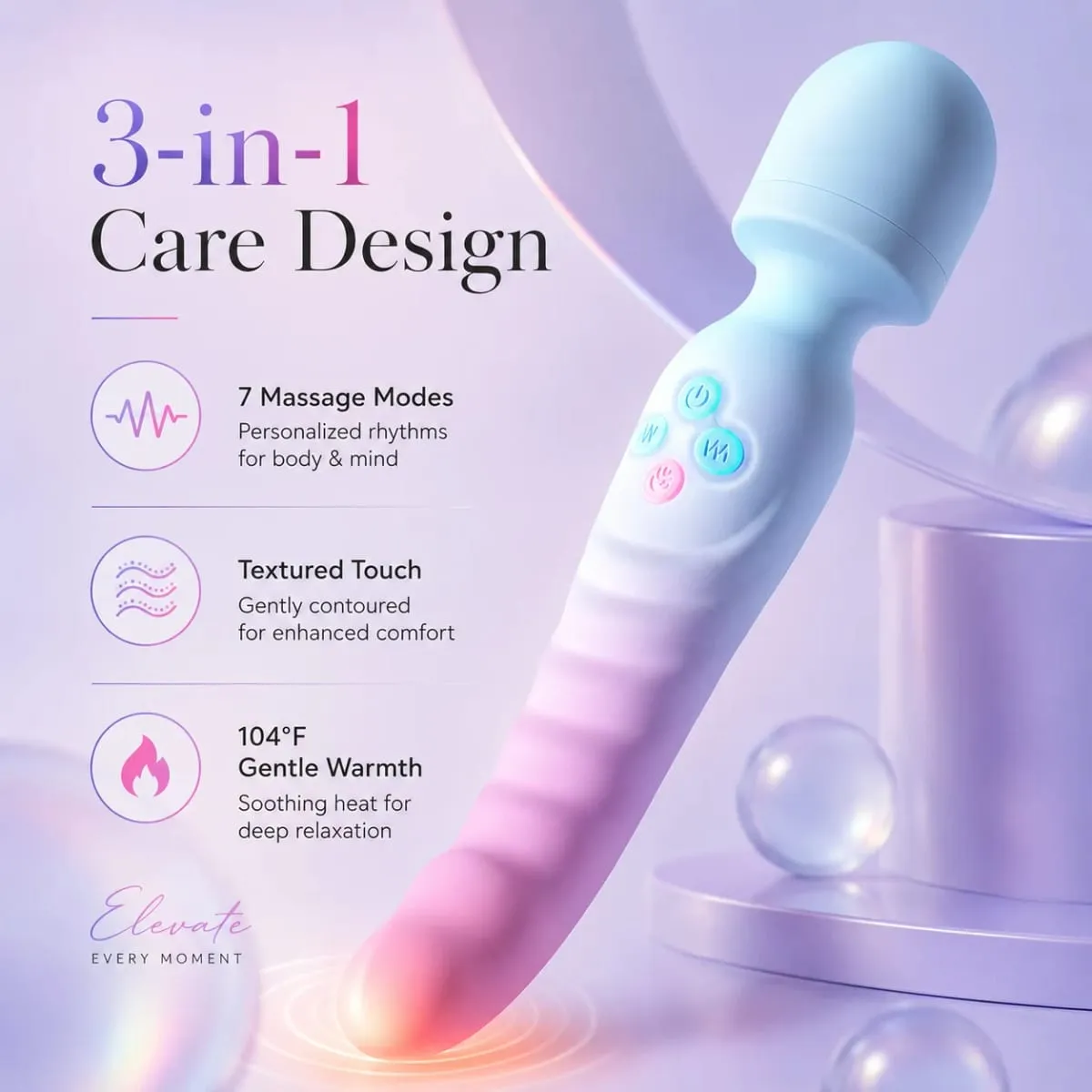 Heating AV Wand Vibrator for Women G-Spot Clit Stimulator Nipples Vagina Massager Magic Wand Female Masturbator Adult Sex Toys