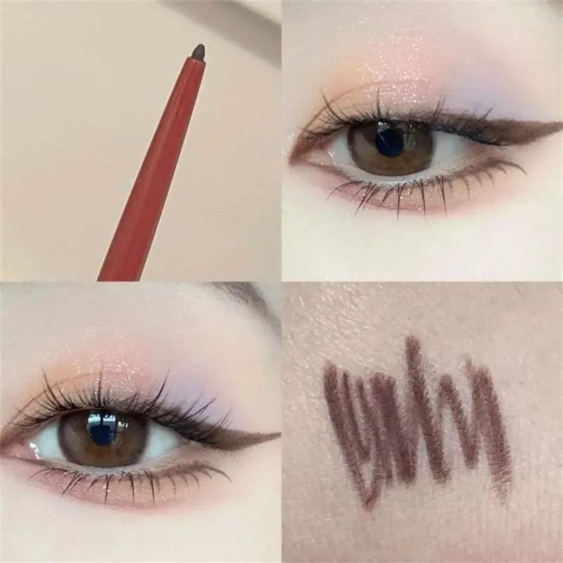12 Colors Eyeliner Pencil Wine Red Waterproof Lasting Matte Brown Eyeshadow Contour Stick High Pigment Lying Silkworm Eye Makeup