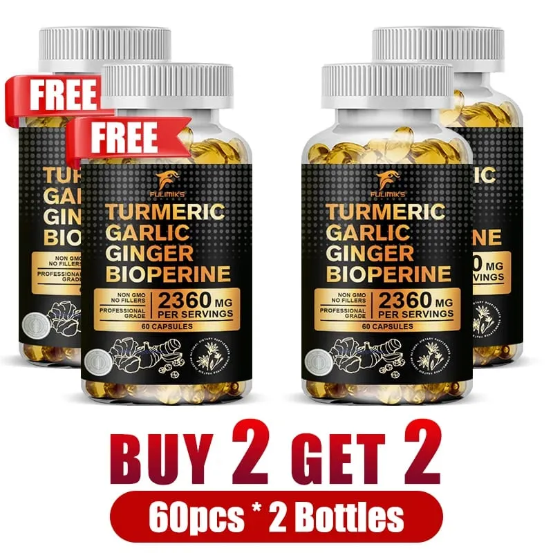 Buy 2 Get 2 Free! Turmeric Curcumin Supplement with BioPerine & Garlic for Joint Support Immune Health & Anti Inflammatory — image 11