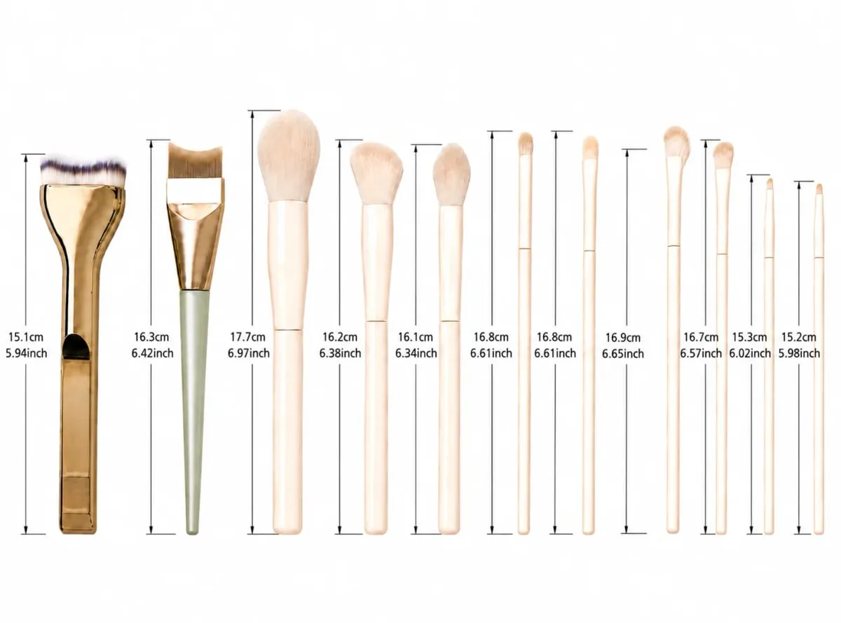 Professional 12PCS Makeup Brush Set with Foundation Brush Powder Brush Eyeshadow Brushes for Face & Eye Makeup