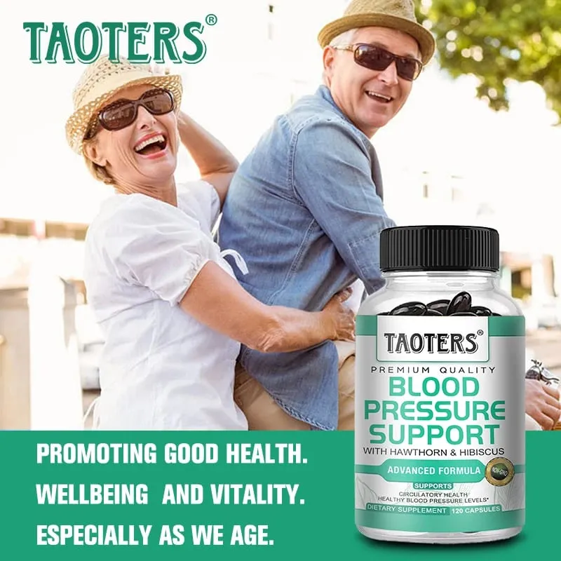 Blood Pressure Support Supplement Capsules Support Heart Cardiovascular Blood Flow Vein Leg Health Immune & Vascular Wellness