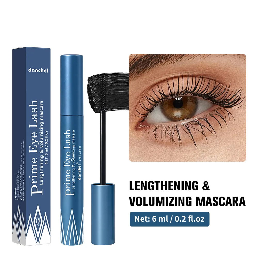 Mascara Hypoallergenic Waterproof Long Lasting Volume Curling No Smudge For Sensitive Eyes With Eyelash Curler Daily Eye Makeup