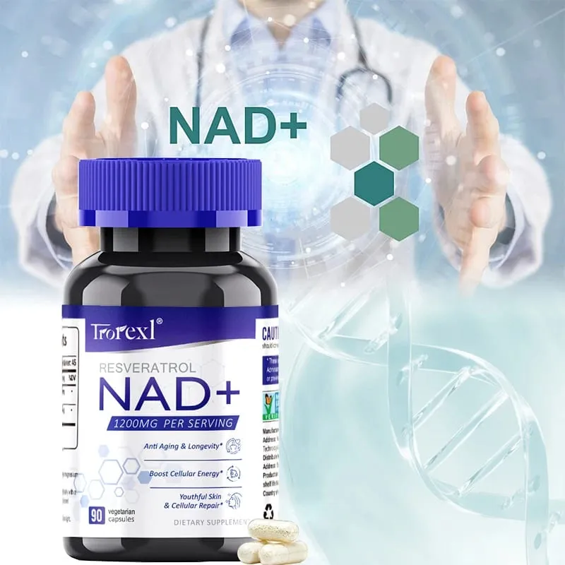 NAD + Resveratrol Supplement NAD Plus Boosting - Supports Cellular Energy Anti-aging Metabolism Skin Health — image 1