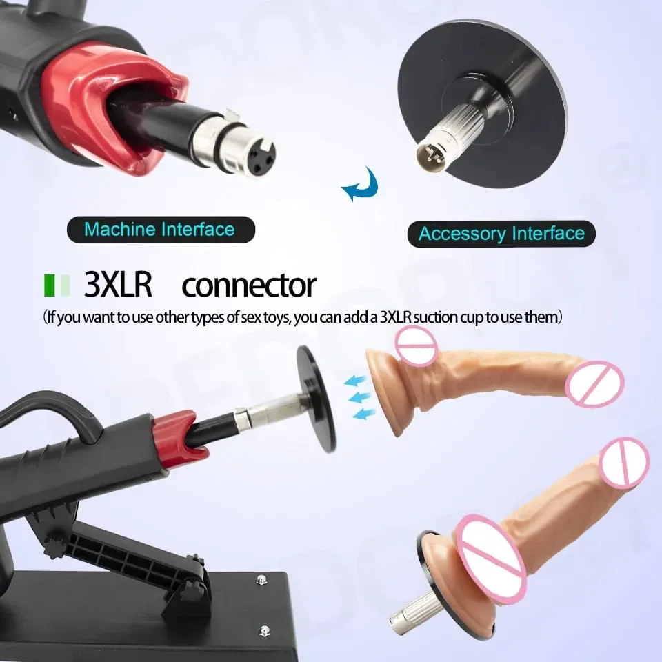 Fredorch Automatic Retractable Sex Pumping Gun Machine with Dildo For Male and Female Masturbation Sex Toy 450 Stroke per minute — image 5