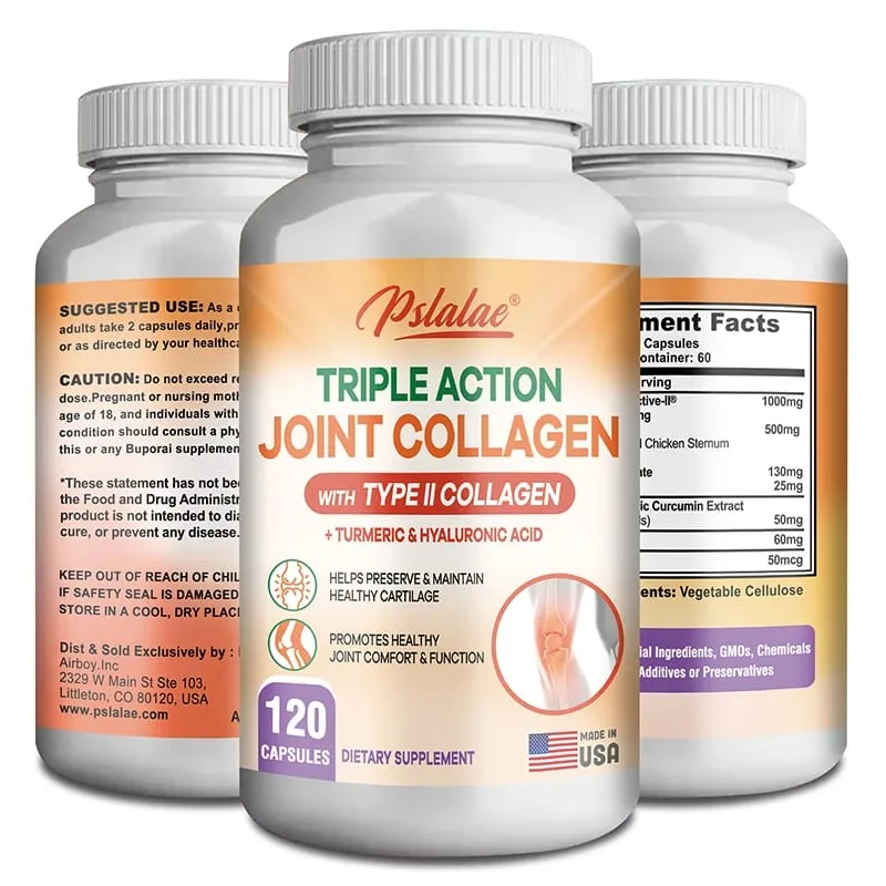 Triple Action Joint Collagen with Type II Collagen - Promotes Joint Health & Comfort Relieves Pain Rebuilds Preserves Cartilage — image 1