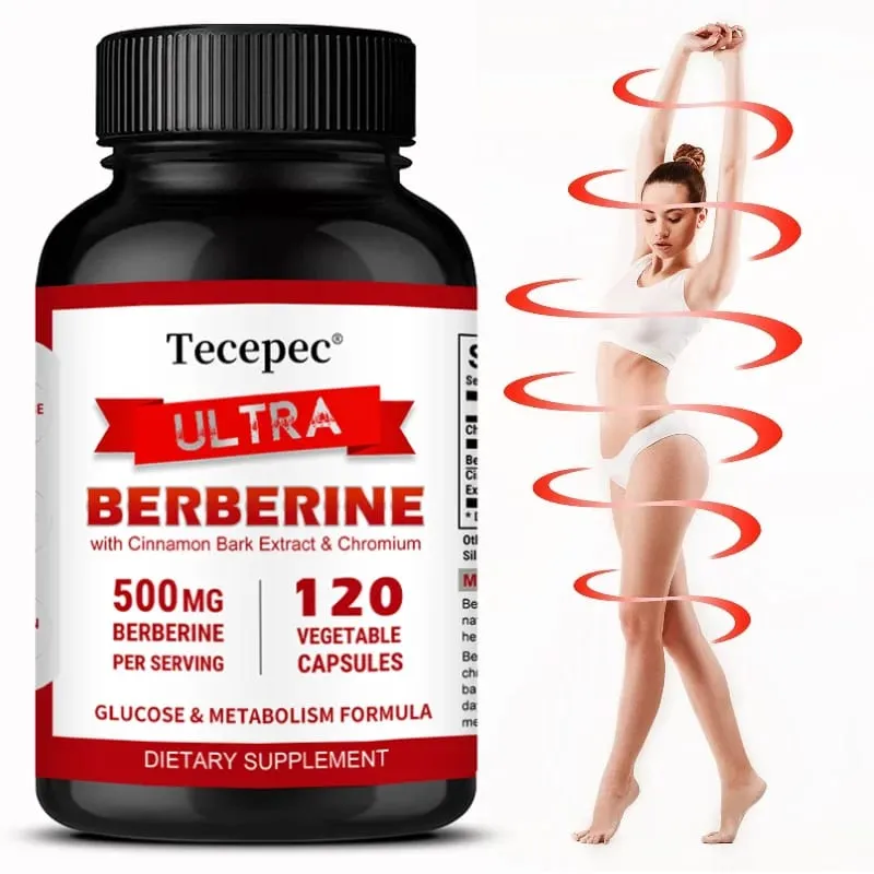 Berberine HCl 500mg Capsules with Ceylon Cinnamon Support Metabolism Cholesterol Cardiovascular GI & Daily Immune Wellness — image 1