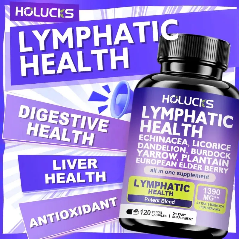 Buy 2 Get 2 Free! Pure Lymphatic Health Capsules Support Reduces Swelling Boosts Detox & Immune System Improves Circulation