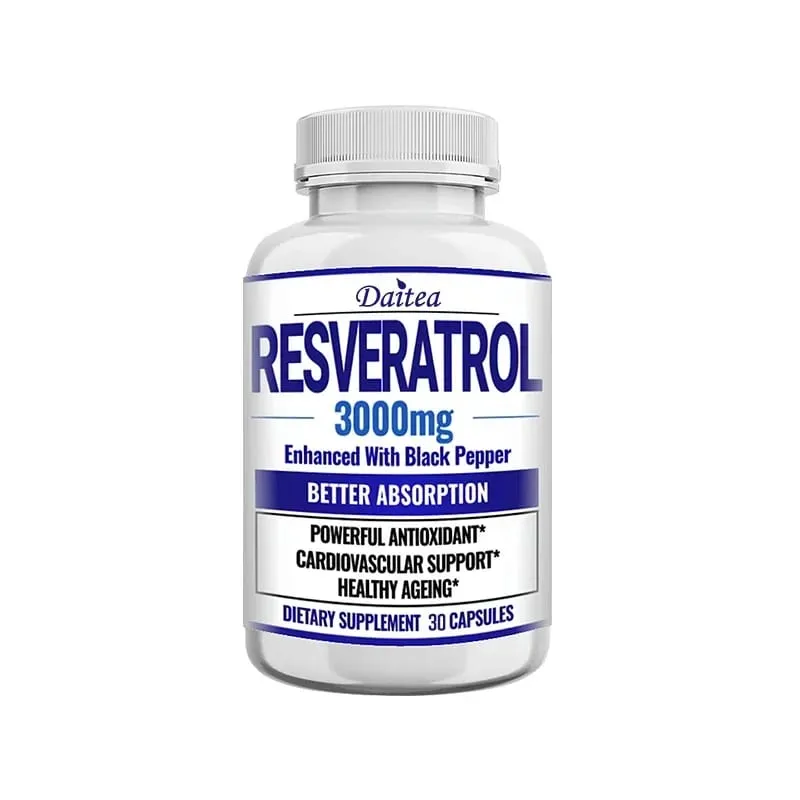 Resveratrol Supplement Capsules - Anti-Aging Cardiovascular & Joint Support Skin Health — image 9