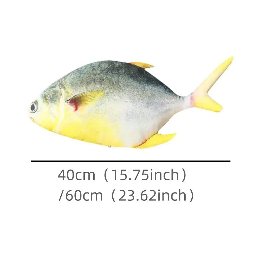 Sofa Cushion PP Cotton Simulation Sea Fish Soft Stuffed Sea Fish Stuffed Bream Salmon Fish Sleeping Pillow Bedroom — image 7