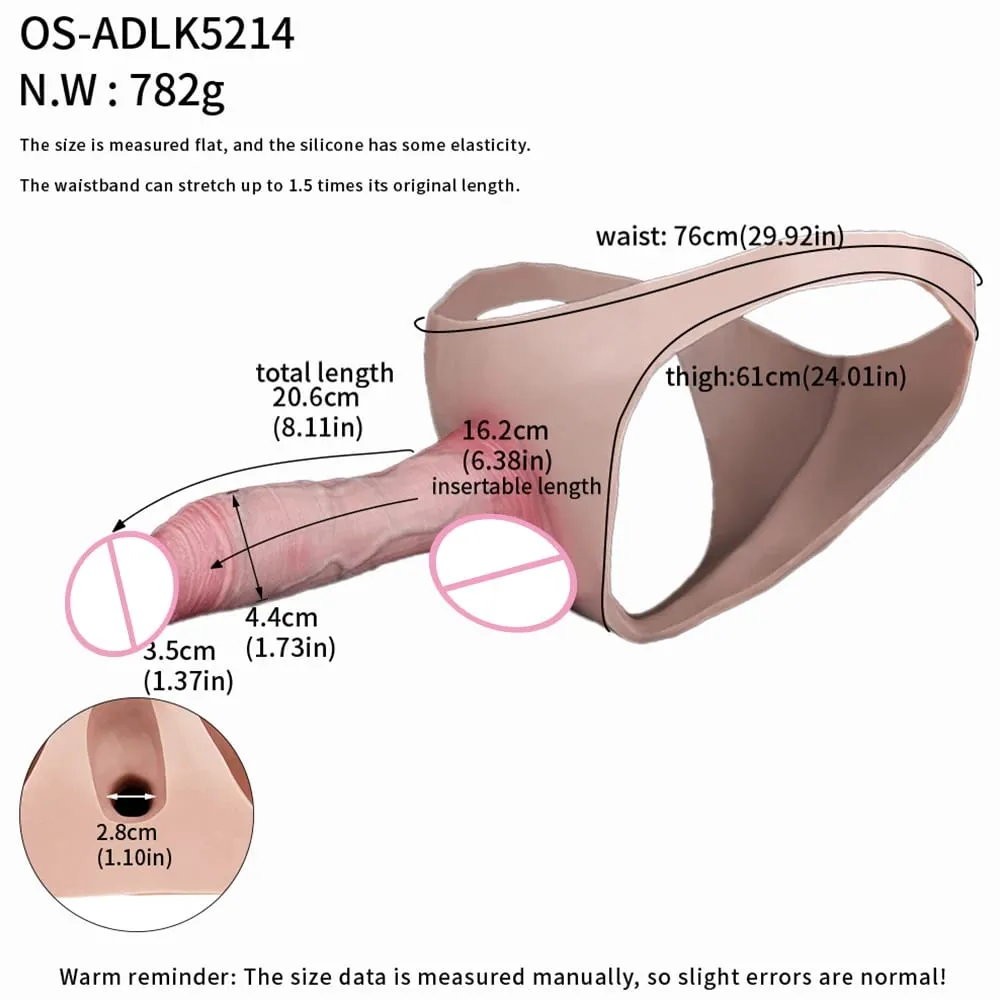 Cintura alta realista pênis manga насадка на член cinta em calcinha vibrador oco silicone extensor pau brinquedo sexual para homem — image 2