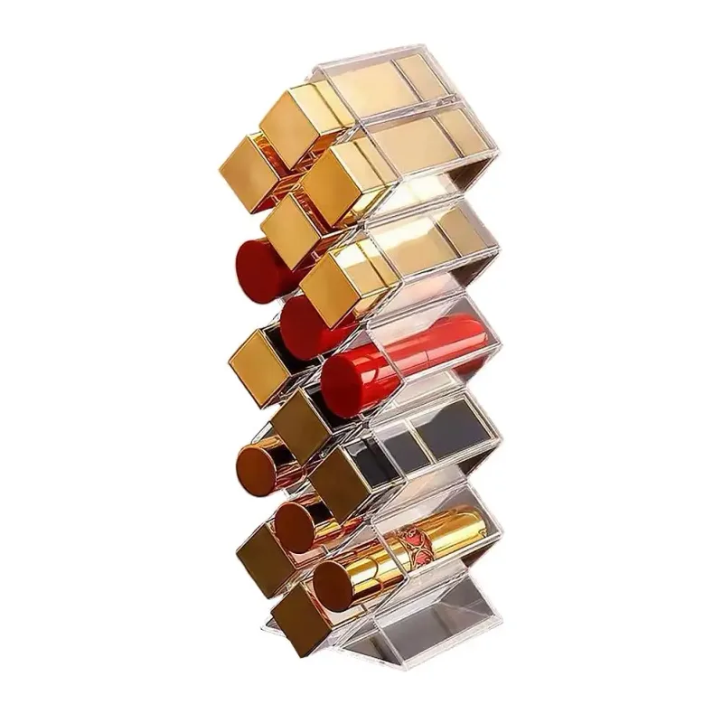New Cosmetic Lipstick Jewelry Box Makeup Brushes Holder Lipstick Storage Box Acrylic Makeup Organizer Storage Case — image 8