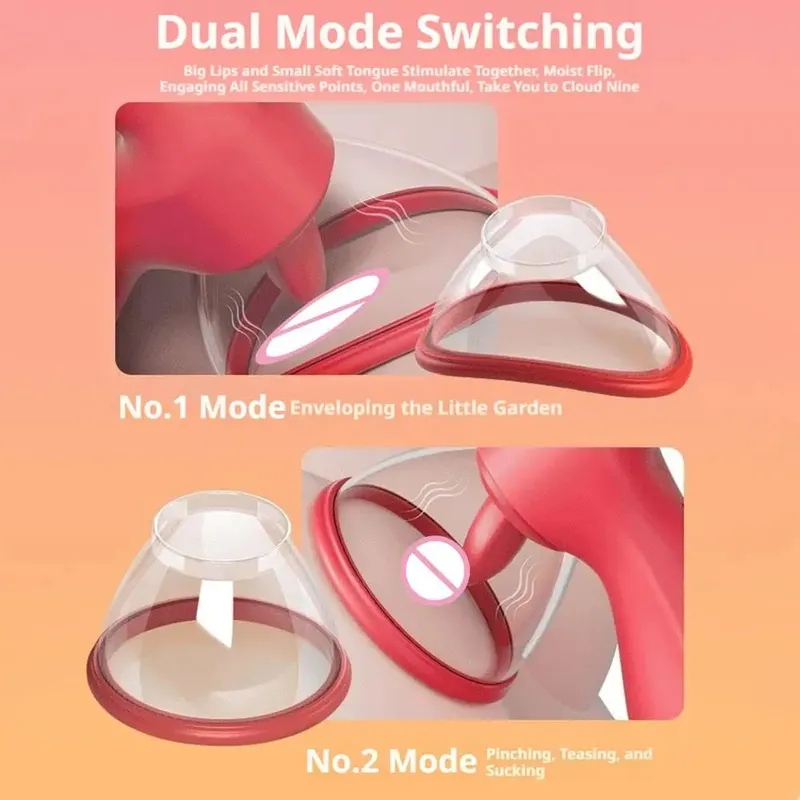 New Powerful Sucking Vibrator Female Tongue Licking Vibrating Clitoris Sucker Vibrator Nipple Stimulator Adults Sex Toy