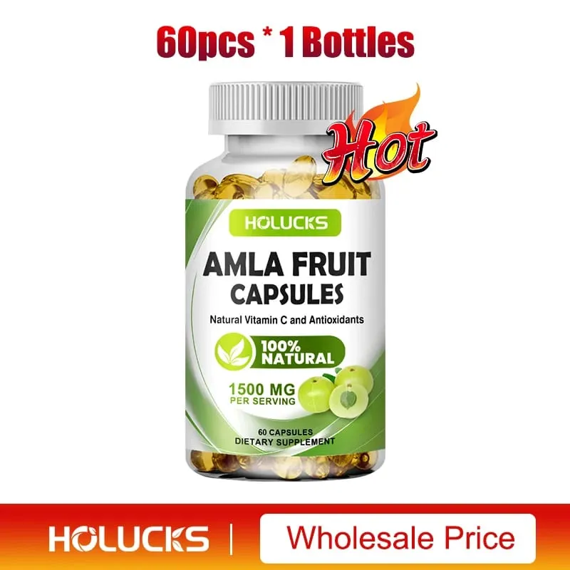 Amla Vitamin Supplements Supports Metabolism Detox & Digestion Collagen Booster Provides Cellular Defence Skin Hair Health