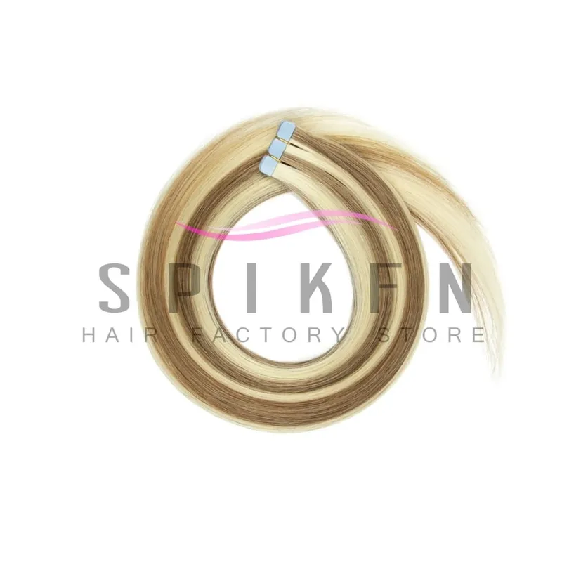 Mini Tape In Human Hair Extensions 12"-20" Machine Remy Skin Weft Adhesive Tape Hair Natural Black Tape Hair 10pcs/pack