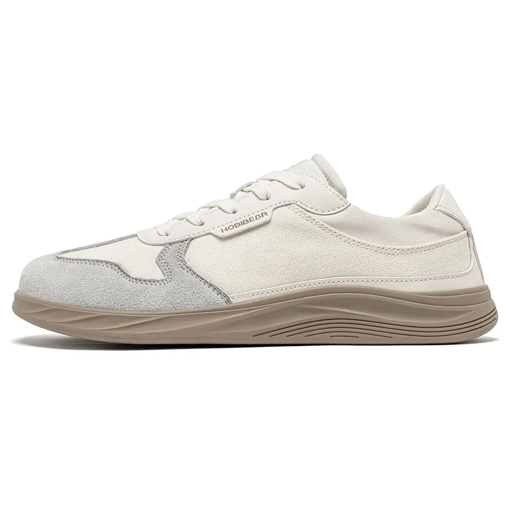 Homens Mulheres Sapatos De Biqueira Larga | Sapatilhas minimalistas de lona de couro artificial, leve, casual, com cadarço, sapato de caminhada — image 12