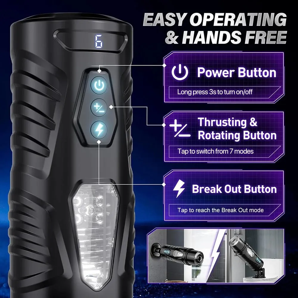 Telescopic Rotation Automatic Male Masturbator Cup Blowjob Sex Machine Thrusting Sex Toys for Men Pocket Pussy Vacuum Penis Pump — image 5