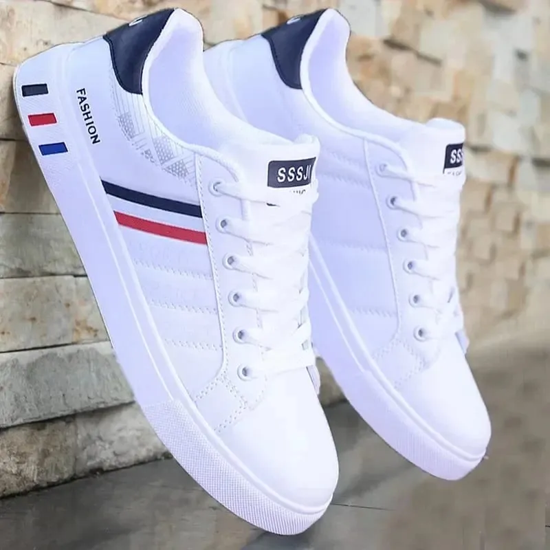 Summer Men Sneakers Casual Vulcanized Shoes Lightweight Breathable Flat White Luxury Shoes for Men Tenis Shoes Tênis Masculino — image 2