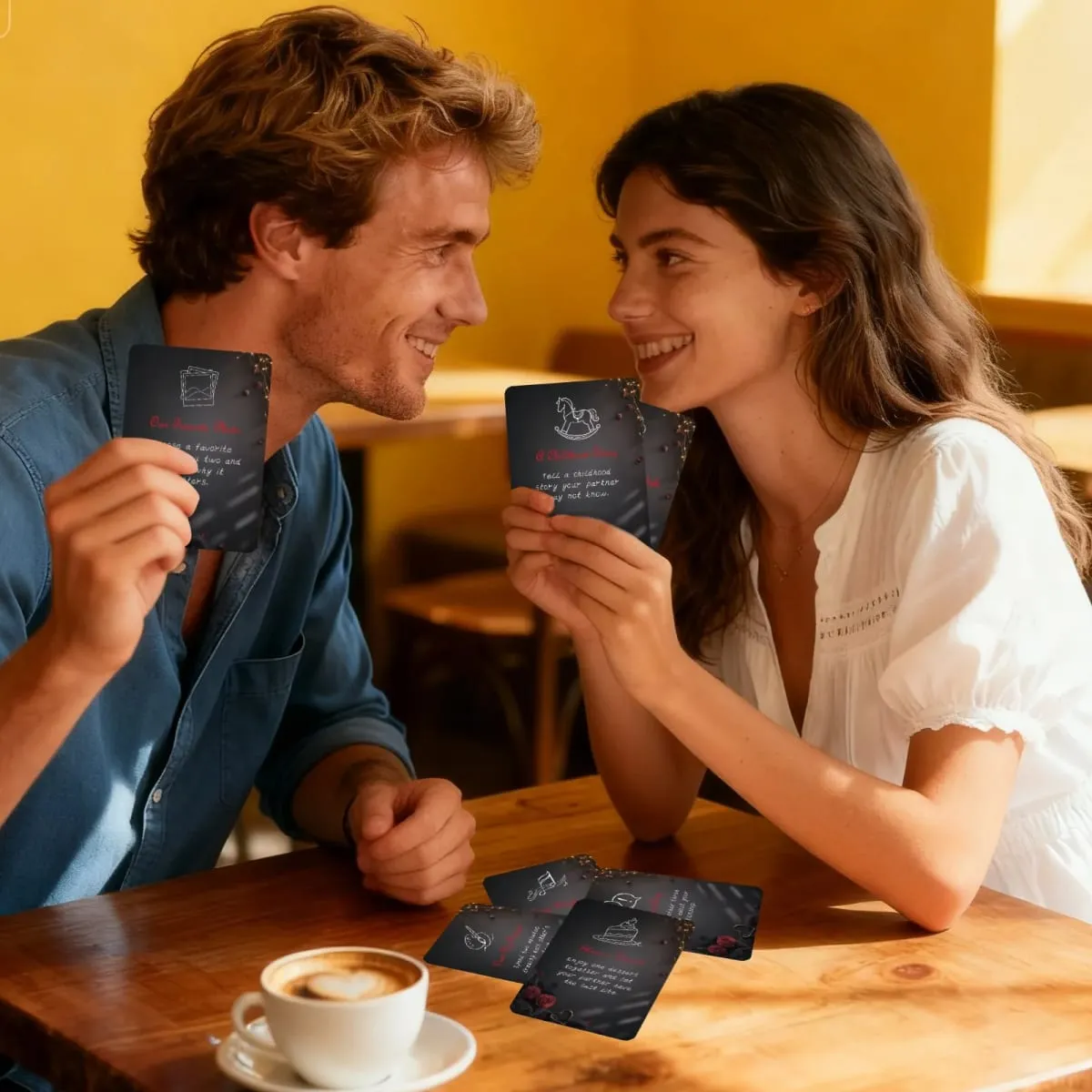 50Pcs Romantic Couple Challenge Cards Black Rose Design Interactive Communication Dating Game Cards for Couples Night — image 2
