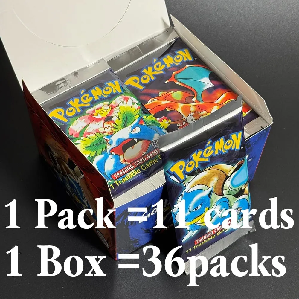 Proxy Cards Booster 36 Packs/BOX Base Set Pokemon Cards TCG Homemade Collectible Card 1ST Edition Base Set Toy Gifts PTCG