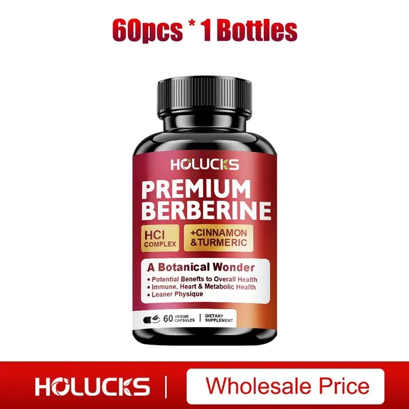 Buy 1 Get 1 Free! Premium Berberine Supplement for Natural Blood Sugar Liver Detox Metabolic Health & Weight Management Aid