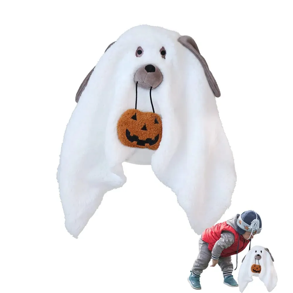 Fun Cute Ghost Dog Pillow White PP Cotton Halloween Gift Room Decoration Bat Throw Pillow Bedroom