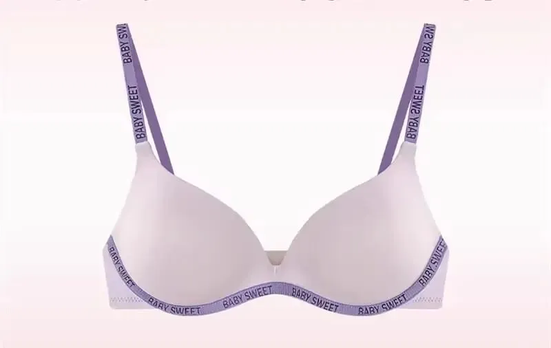Trendy Dopamine Multicolor Seamless Bra Panty Set Sexy Push Up Small Bust Lift Wireless Soft Support Daily Party Plus Size 32-38