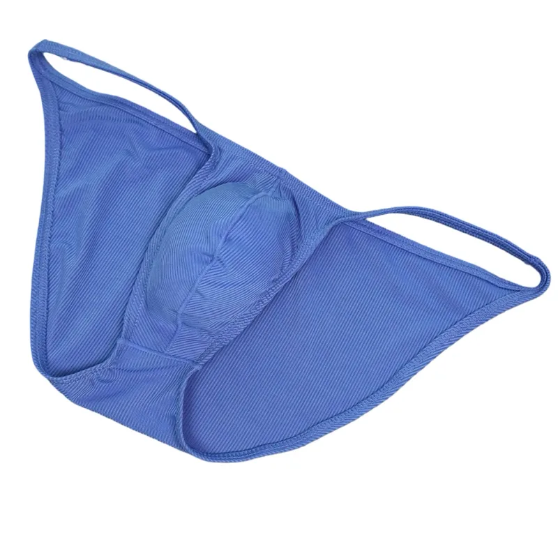Men Fashion Ribbing Sexy High Fork Underwear Briefs U Convex Pouch Low Rise Man Comfortable Underpants Quick-drying