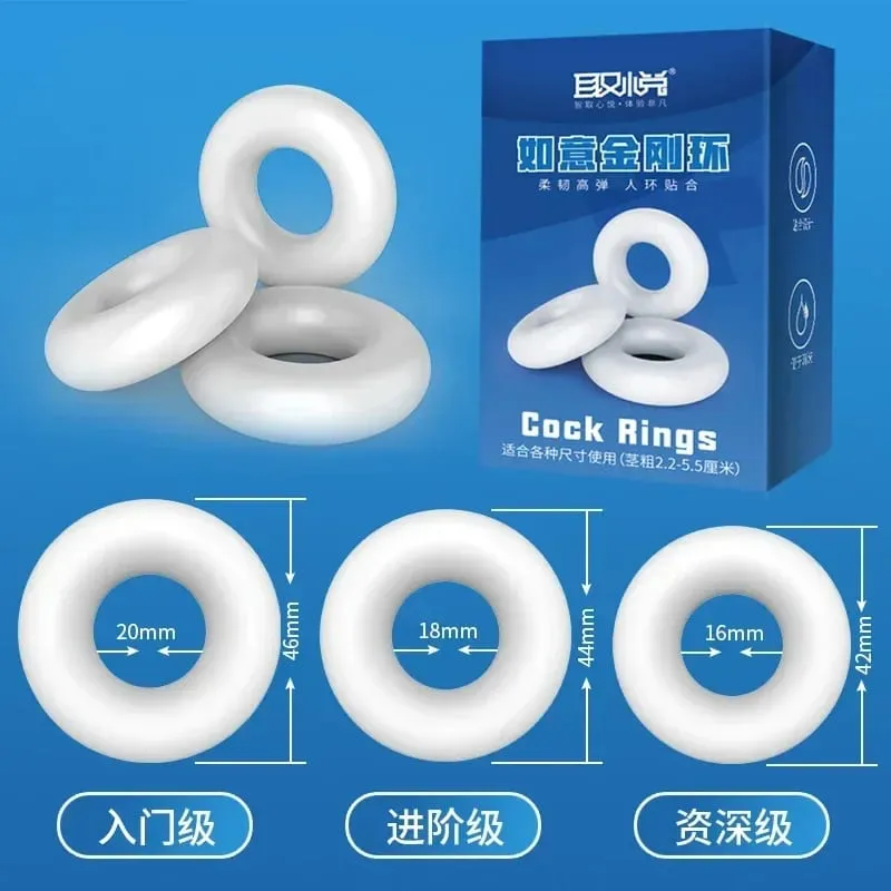 3pcs Penis Cock Rings Adult Goods For Men 18+ Delay Ejaculation Adult Sex Toys Multifunction For Beginners Long Lasting Cockring