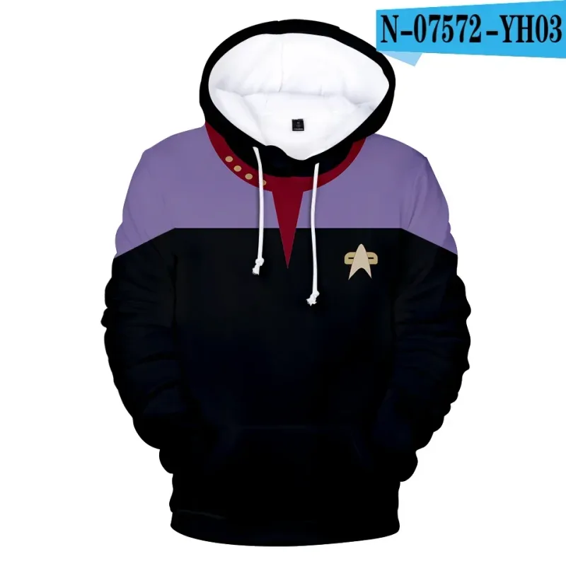 Hot Movie Star Trek 3D Print Sport Hoodies Sweatshirt Fashion Long Sleeve Clothes Cosplay Men/Women Streetoutdoor Clothing Top