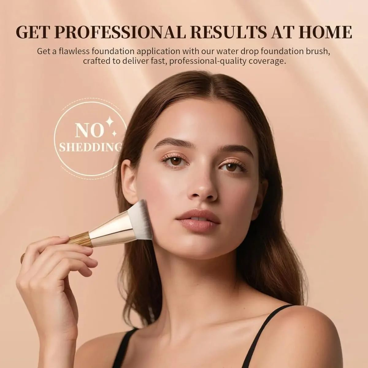 DUcare Angled Foundation Brush Professional Liquid Cream Powder Brush Contoured Blending and Buffing Face Makeup Cosmetic Tool — image 4